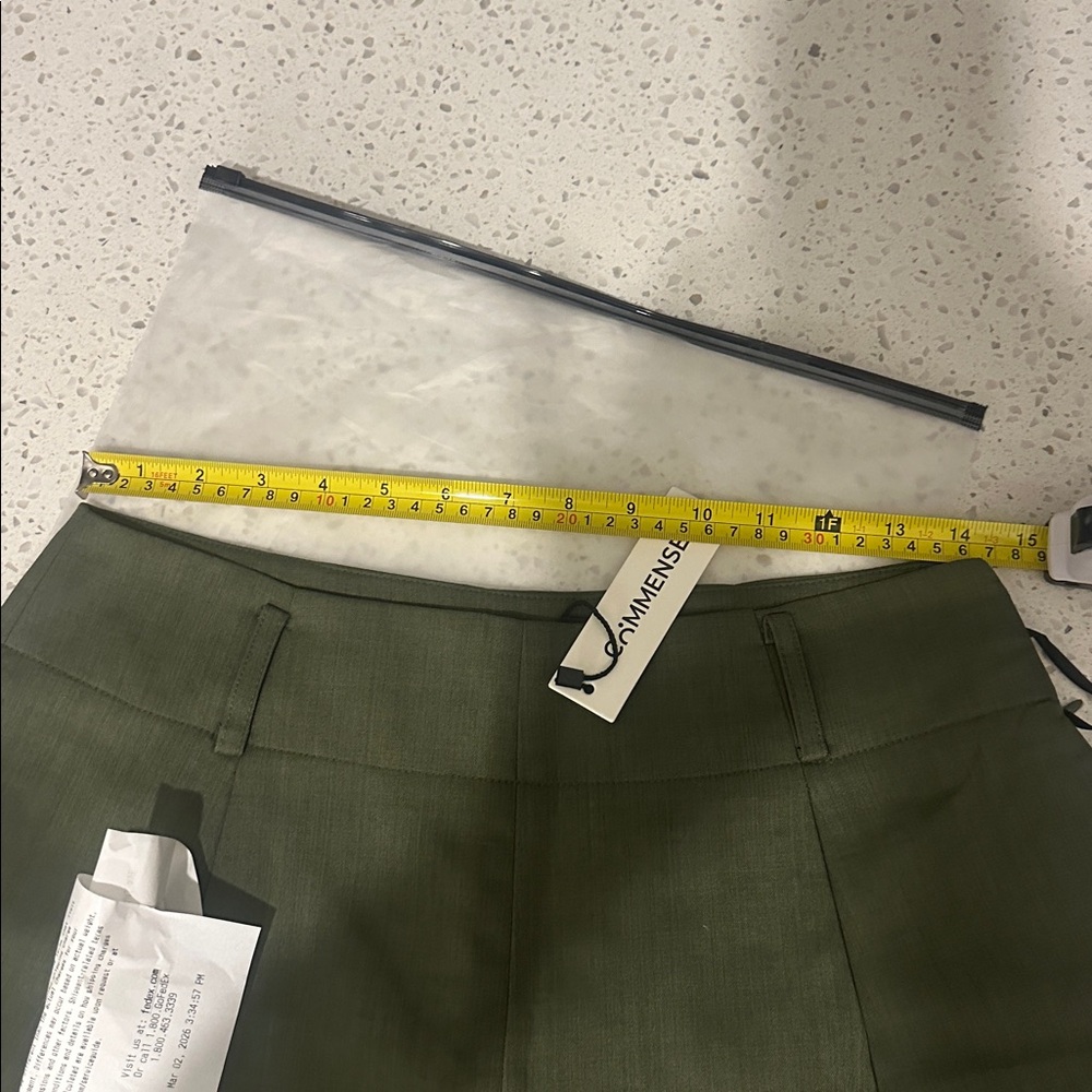 Commense High Waist Green Shorts with Belt - Picture 8 of 8